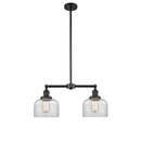 Bell Island Light shown in the Matte Black finish with a Clear shade