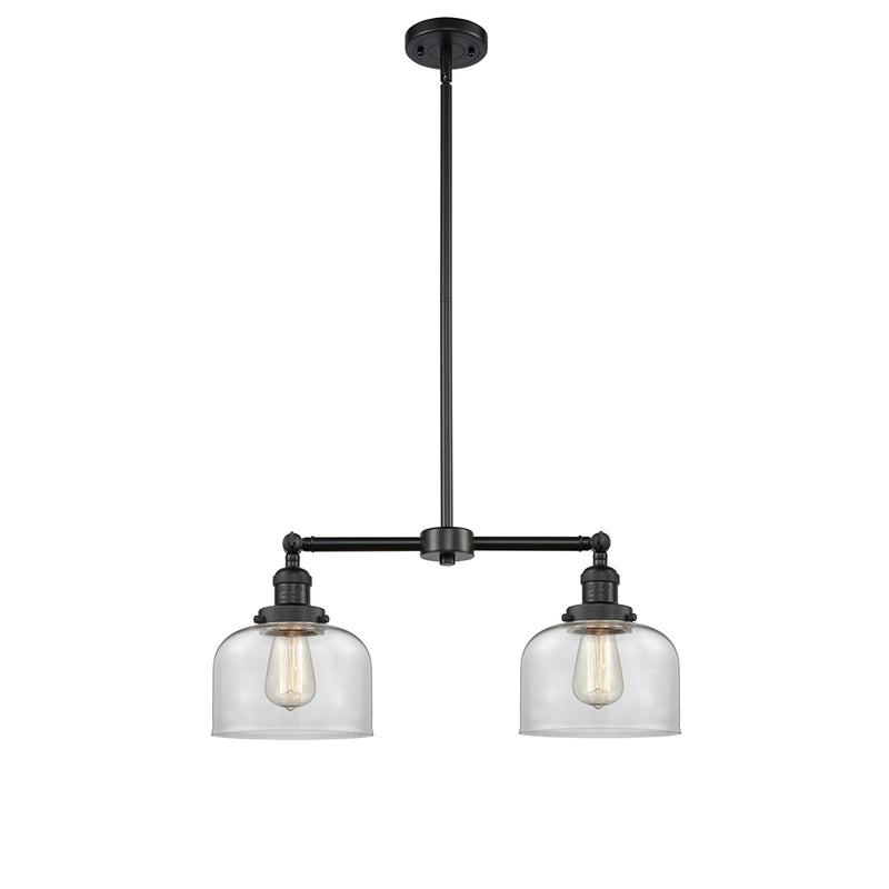 Bell Island Light shown in the Matte Black finish with a Clear shade