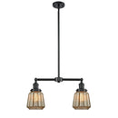 Chatham Island Light shown in the Oil Rubbed Bronze finish with a Mercury shade