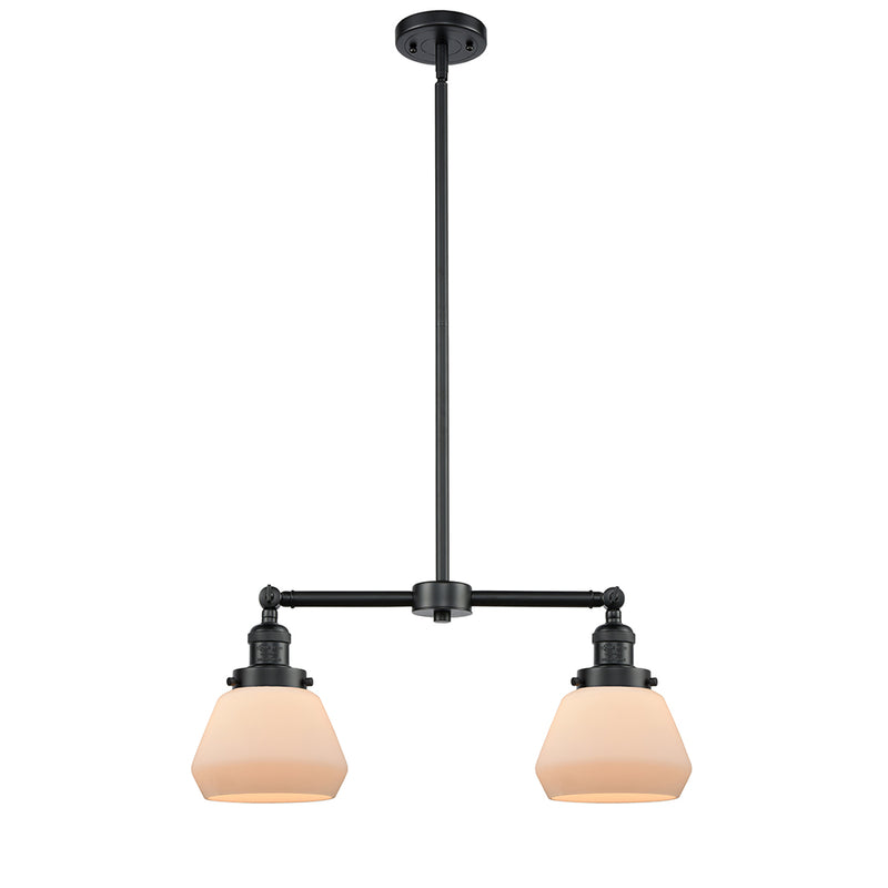 Fulton Island Light shown in the Oil Rubbed Bronze finish with a Matte White shade