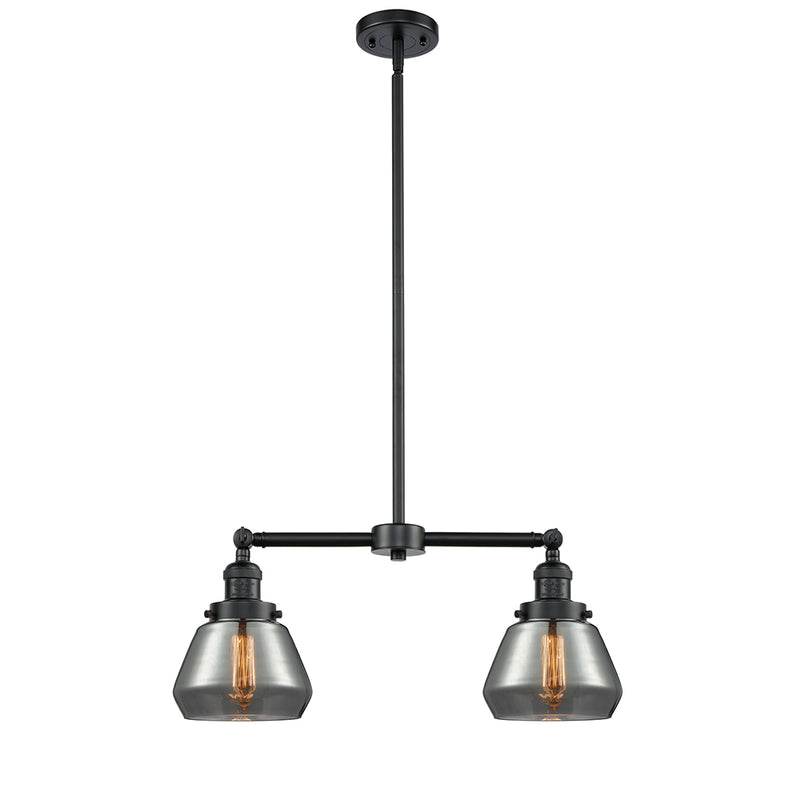 Fulton Island Light shown in the Oil Rubbed Bronze finish with a Plated Smoke shade