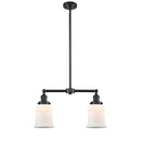 Canton Island Light shown in the Oil Rubbed Bronze finish with a Matte White shade