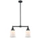 Canton Island Light shown in the Oil Rubbed Bronze finish with a Matte White shade