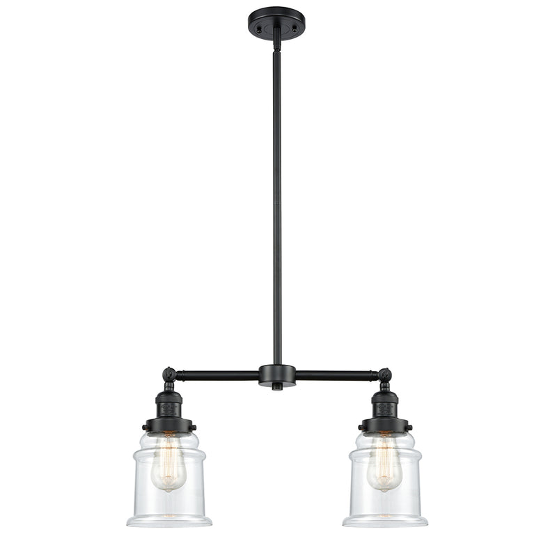 Canton Island Light shown in the Oil Rubbed Bronze finish with a Clear shade