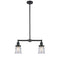 Canton Island Light shown in the Oil Rubbed Bronze finish with a Seedy shade