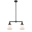 Bellmont Island Light shown in the Oil Rubbed Bronze finish with a Matte White shade