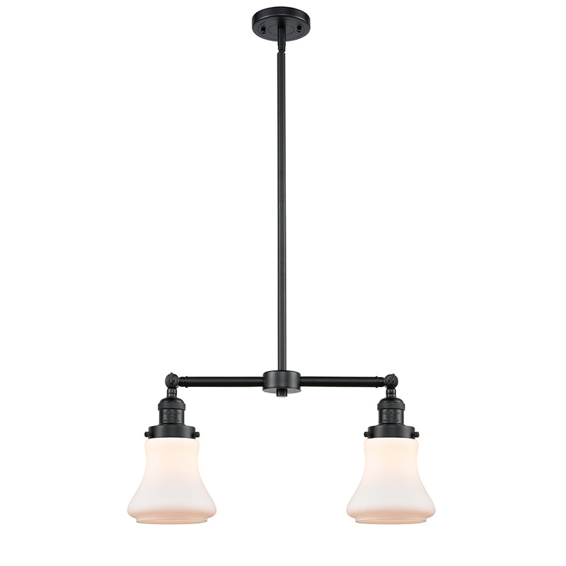 Bellmont Island Light shown in the Oil Rubbed Bronze finish with a Matte White shade