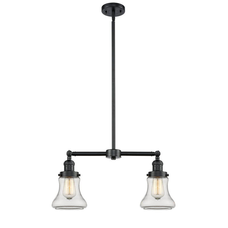 Bellmont Island Light shown in the Oil Rubbed Bronze finish with a Clear shade