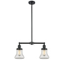 Bellmont Island Light shown in the Oil Rubbed Bronze finish with a Clear shade