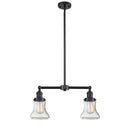 Bellmont Island Light shown in the Oil Rubbed Bronze finish with a Seedy shade