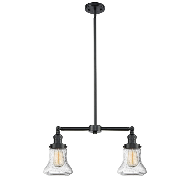 Bellmont Island Light shown in the Oil Rubbed Bronze finish with a Seedy shade