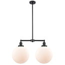 Beacon Island Light shown in the Oil Rubbed Bronze finish with a Matte White shade