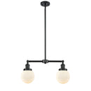 Beacon Island Light shown in the Oil Rubbed Bronze finish with a Matte White shade