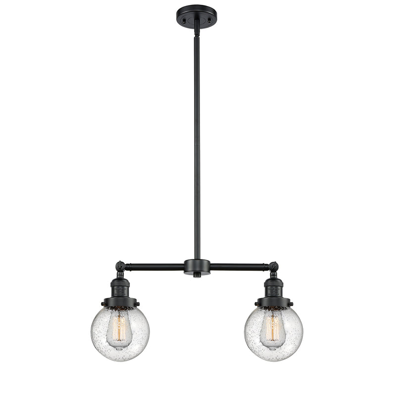 Beacon Island Light shown in the Oil Rubbed Bronze finish with a Seedy shade