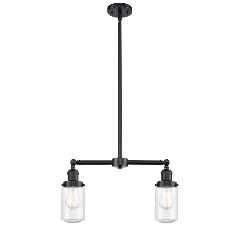 Dover Island Light shown in the Oil Rubbed Bronze finish with a Seedy shade