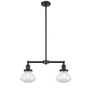 Olean Island Light shown in the Oil Rubbed Bronze finish with a Clear shade