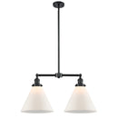 Cone Island Light shown in the Oil Rubbed Bronze finish with a Matte White shade