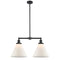 Cone Island Light shown in the Oil Rubbed Bronze finish with a Matte White shade