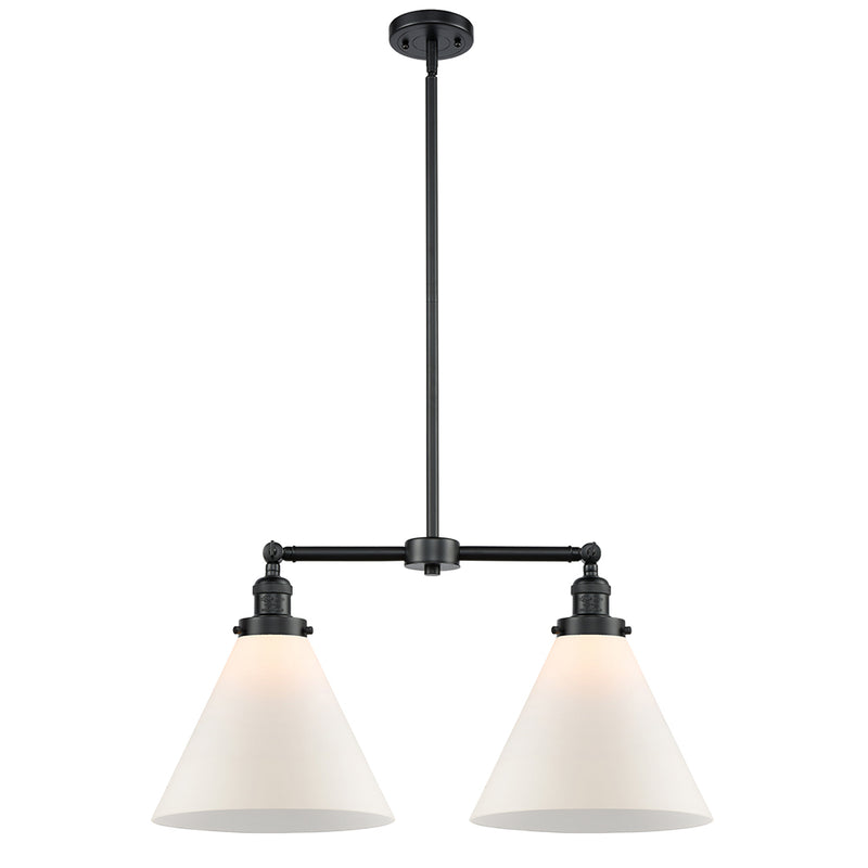 Cone Island Light shown in the Oil Rubbed Bronze finish with a Matte White shade