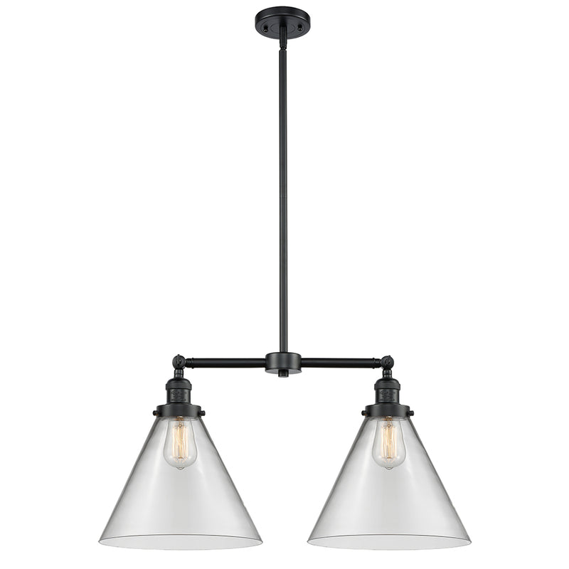 Cone Island Light shown in the Oil Rubbed Bronze finish with a Clear shade