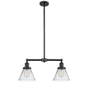 Cone Island Light shown in the Oil Rubbed Bronze finish with a Clear shade