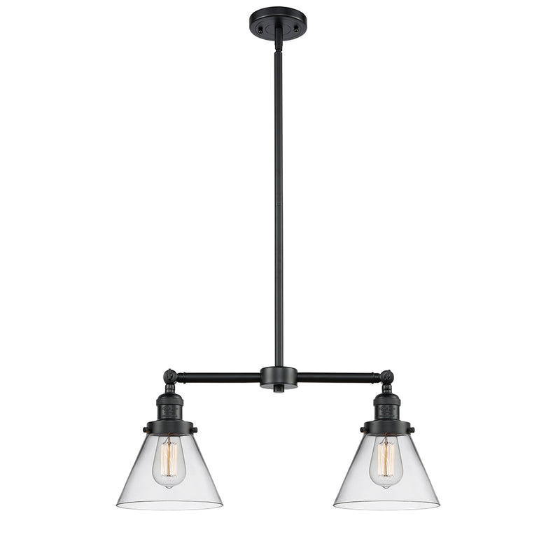 Cone Island Light shown in the Oil Rubbed Bronze finish with a Clear shade