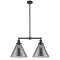 Cone Island Light shown in the Oil Rubbed Bronze finish with a Plated Smoke shade