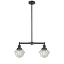 Oxford Island Light shown in the Oil Rubbed Bronze finish with a Clear shade