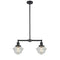 Oxford Island Light shown in the Oil Rubbed Bronze finish with a Seedy shade