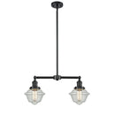 Oxford Island Light shown in the Oil Rubbed Bronze finish with a Seedy shade