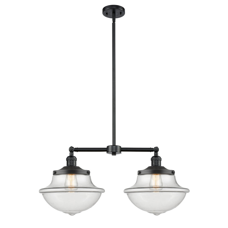 Oxford Island Light shown in the Oil Rubbed Bronze finish with a Clear shade