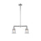 Canton Island Light shown in the Polished Chrome finish with a Clear shade