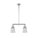 Canton Island Light shown in the Polished Chrome finish with a Clear shade