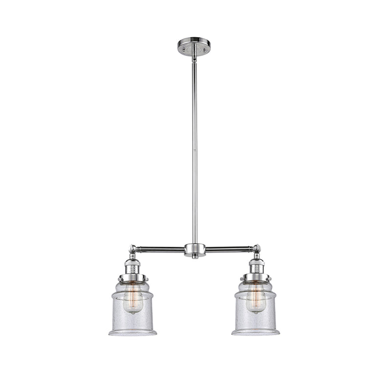 Canton Island Light shown in the Polished Chrome finish with a Seedy shade