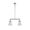 Bellmont Island Light shown in the Polished Chrome finish with a Clear shade