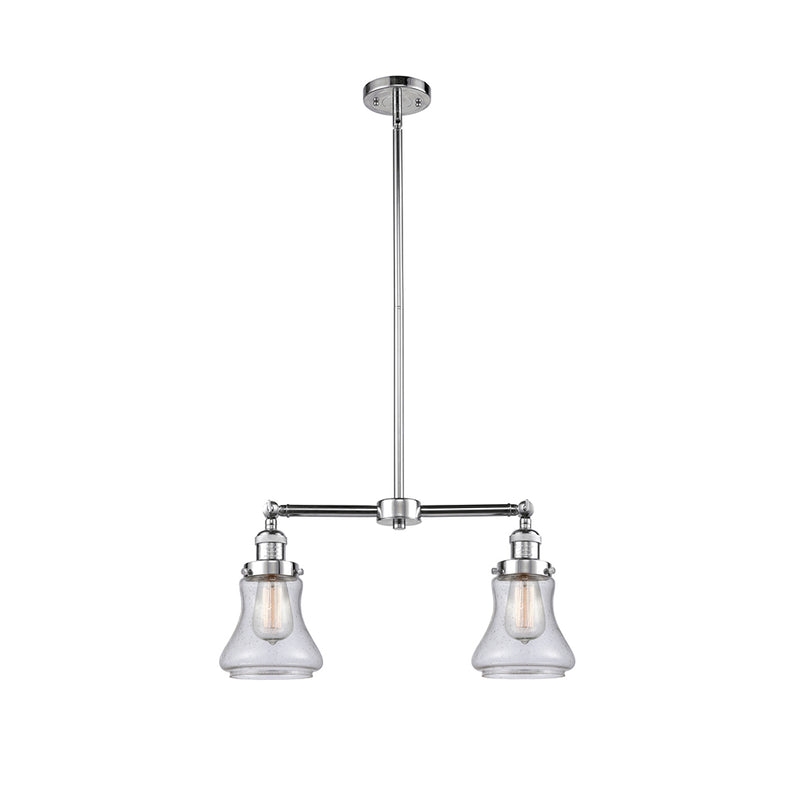 Bellmont Island Light shown in the Polished Chrome finish with a Seedy shade