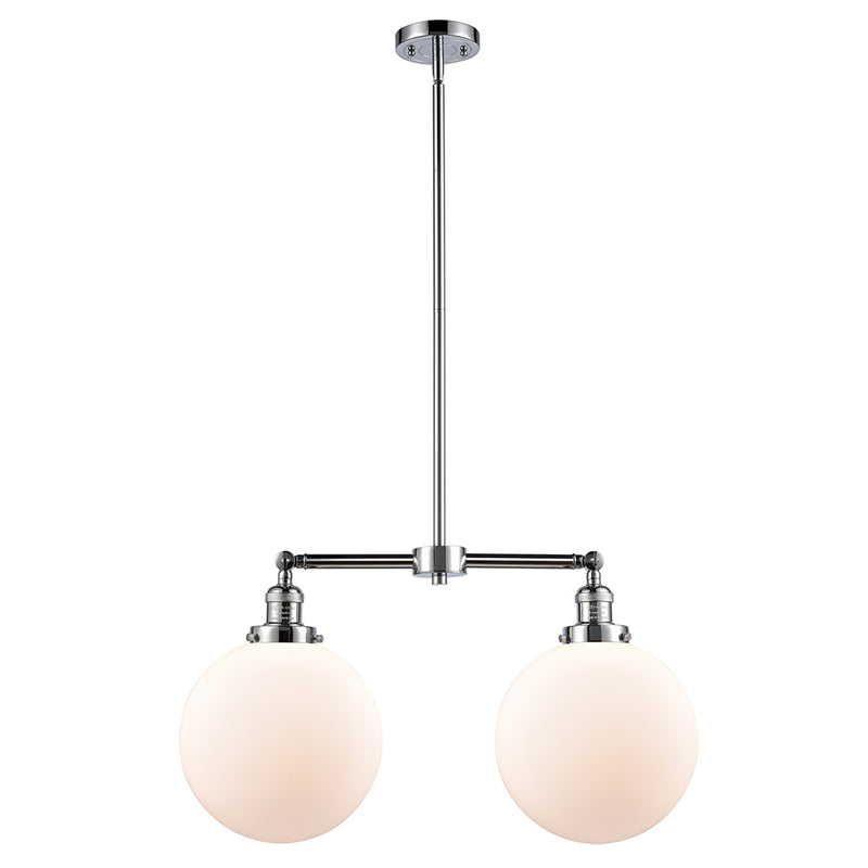 Beacon Island Light shown in the Polished Chrome finish with a Matte White shade