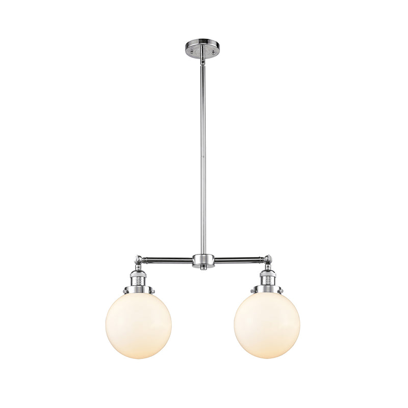 Beacon Island Light shown in the Polished Chrome finish with a Matte White shade