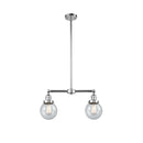 Beacon Island Light shown in the Polished Chrome finish with a Seedy shade