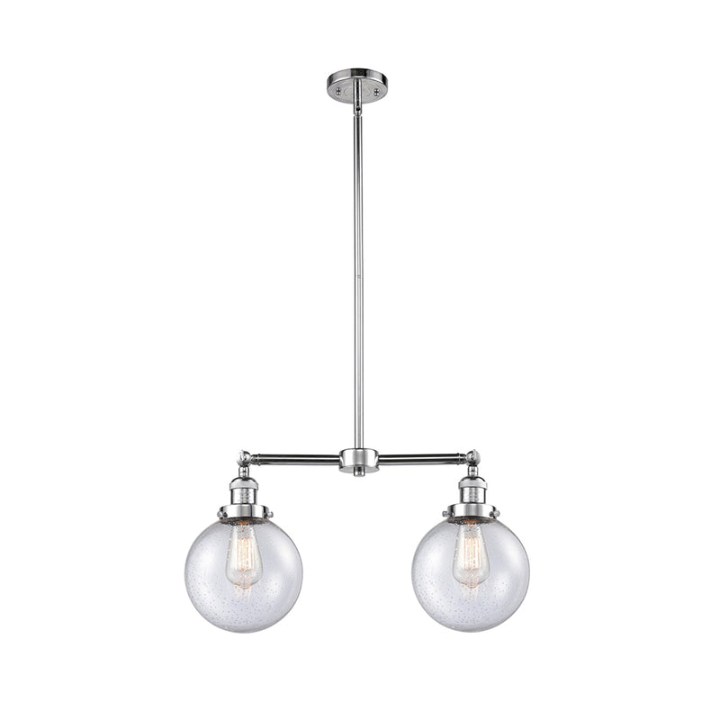 Beacon Island Light shown in the Polished Chrome finish with a Seedy shade