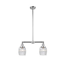 Colton Island Light shown in the Polished Chrome finish with a Clear Halophane shade