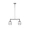 Colton Island Light shown in the Polished Chrome finish with a Clear Halophane shade