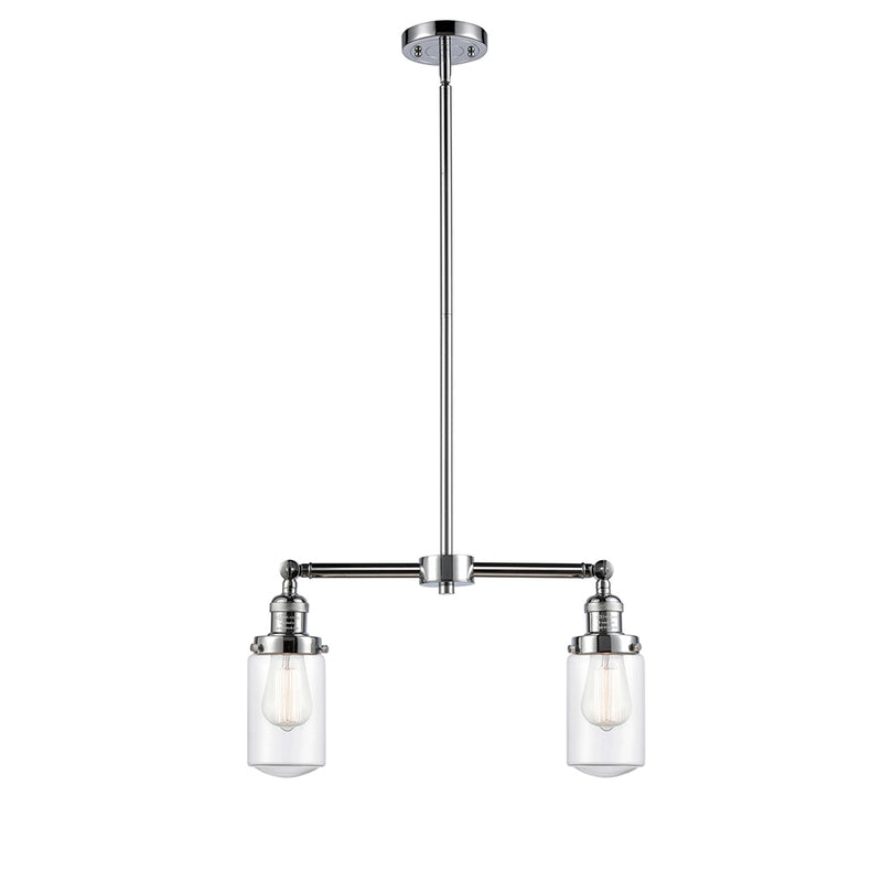 Dover Island Light shown in the Polished Chrome finish with a Clear shade