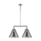 Cone Island Light shown in the Polished Chrome finish with a Plated Smoke shade