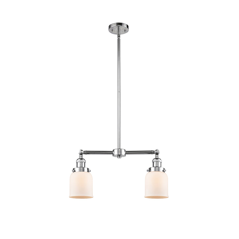 Bell Island Light shown in the Polished Chrome finish with a Matte White shade