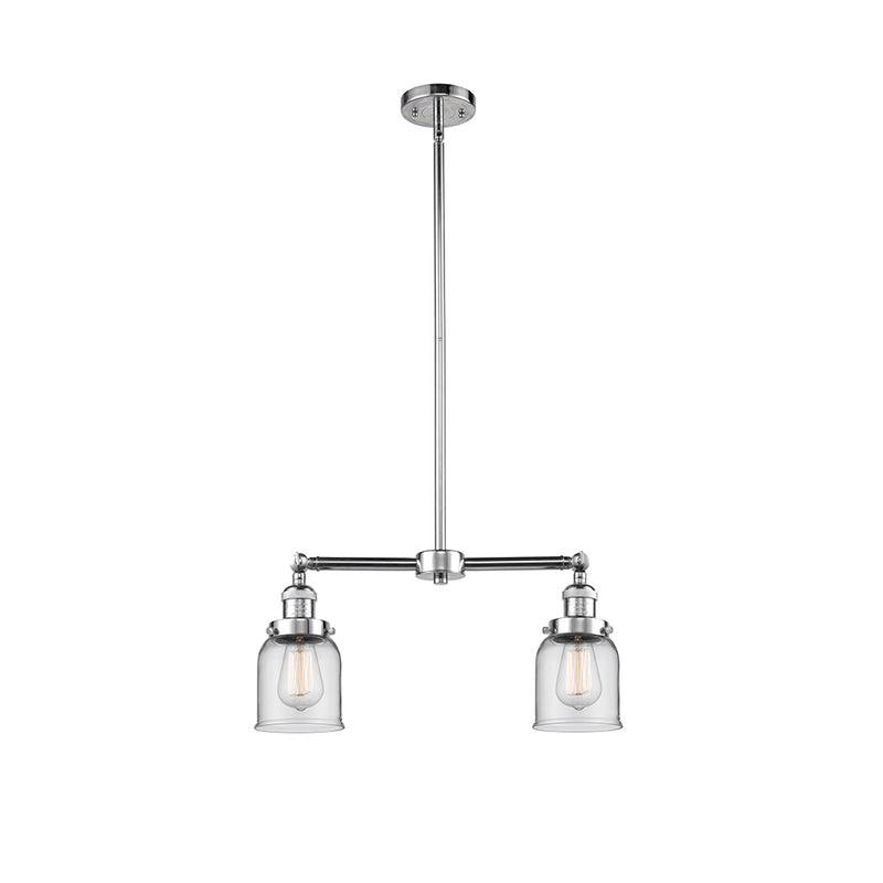 Bell Island Light shown in the Polished Chrome finish with a Clear shade