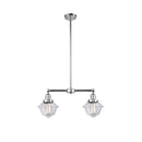 Oxford Island Light shown in the Polished Chrome finish with a Clear shade