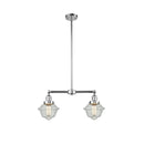 Oxford Island Light shown in the Polished Chrome finish with a Seedy shade