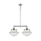 Oxford Island Light shown in the Polished Chrome finish with a Clear shade