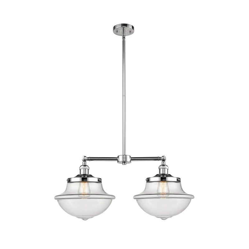 Oxford Island Light shown in the Polished Chrome finish with a Clear shade